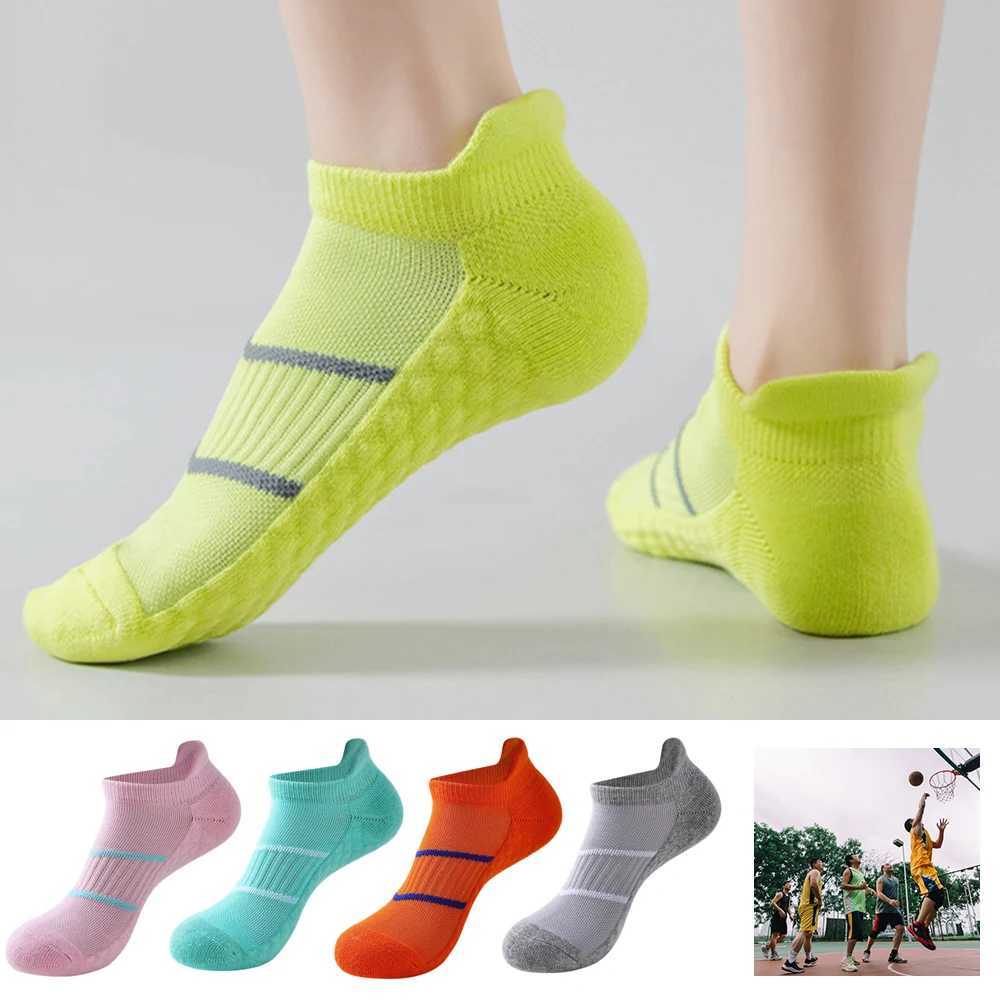 Men Sports Socks Towel Bottom Socks Solid Color Hosiery Running Socks Foot Ankle Socks Breathable Sweat Absorbent Fashion Lady Y240906