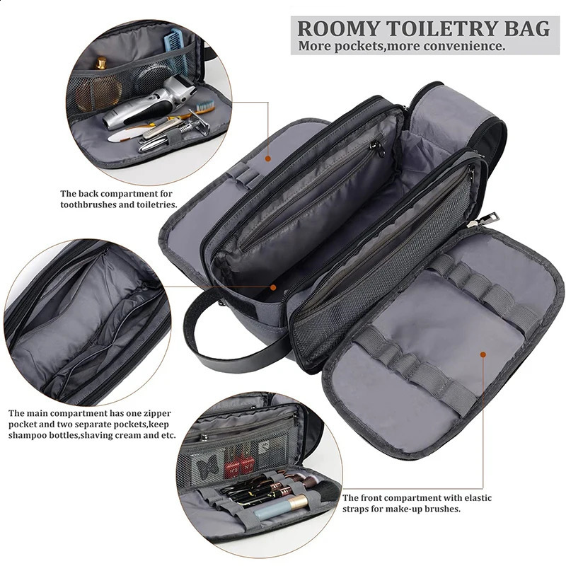 Travel Business Toiletry Bag Waterproof Shaving Dopp Kit for Men Women Shower Bathroom Makeup Cosmetic Organizer Handbag 240904 4