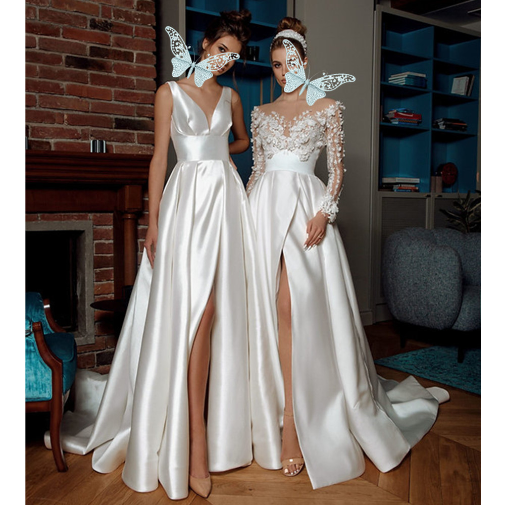 Wedding Dresses Mermaid Sleeveless Lace Appliques Sequins Beaded Pearls Floor Length Sexy Plus Size Bridal Gowns 01