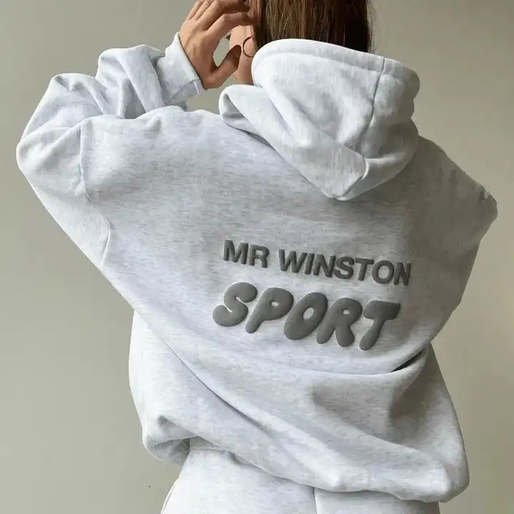 women's hoodie europe and the united states plus new slogan printed women's sleeved hoodie sports casual longsleeved sweatshirt designer hoo