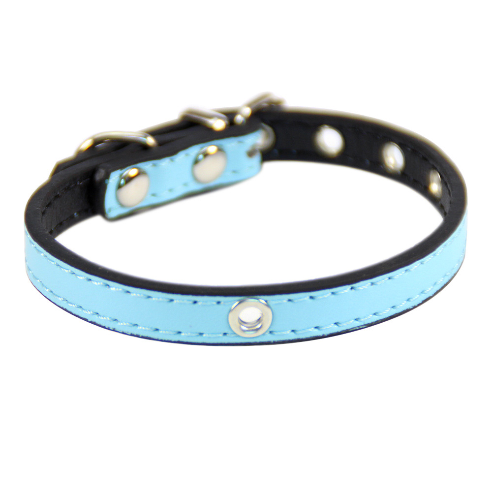 halloween Dog collar with holes cat collar dog collar leather personality small and medium-sized dog simple atmosphere cowhide dog supplies