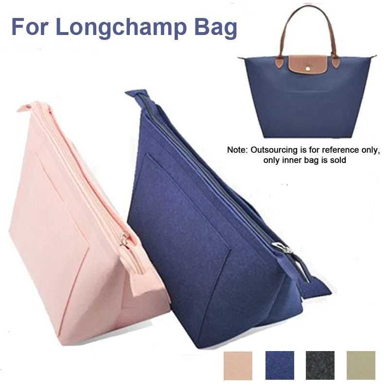 Womens makeup organizer felt insertion bag with multiple pockets travel handbag large lined makeup bag suitable for long fashion bags W240905