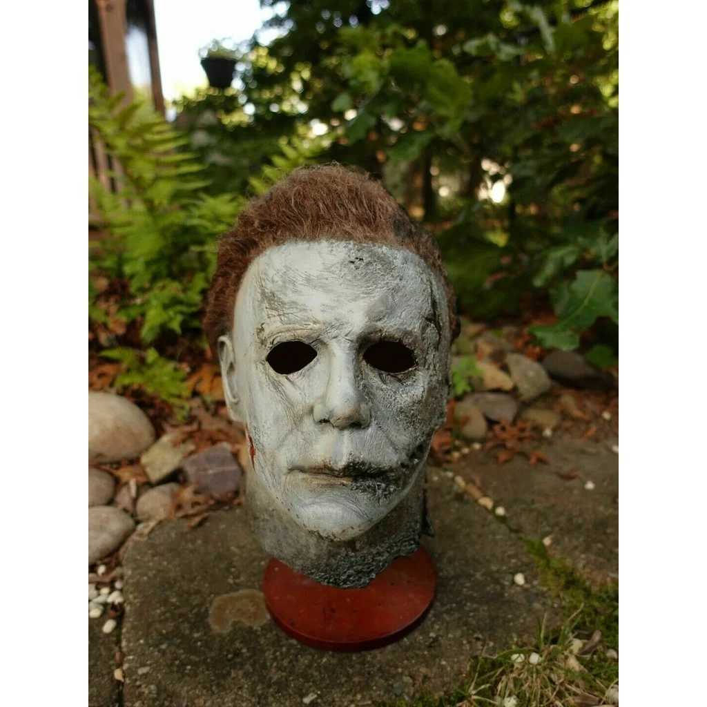 Michael Myers Mask 1978 Halloween Movie Latex Mask Realistic Horror Mask Scary Cosplay Mask Costume Party MaskXJ240905