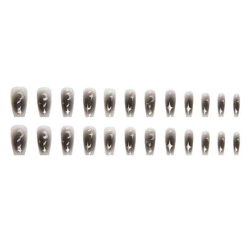 Mix 2 sets of reusable nail sticks for fake nails complete set of fake nail tips with jelly stickers and makeup accessories W240905