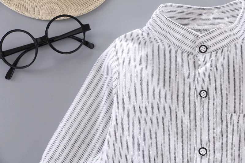 IENENS Kids Boys Gentlemen Shirt Tops Clothes Children Baby Boy Formal Cotton Top T-shirt Clothing Blouse Infant Shirts Y240906