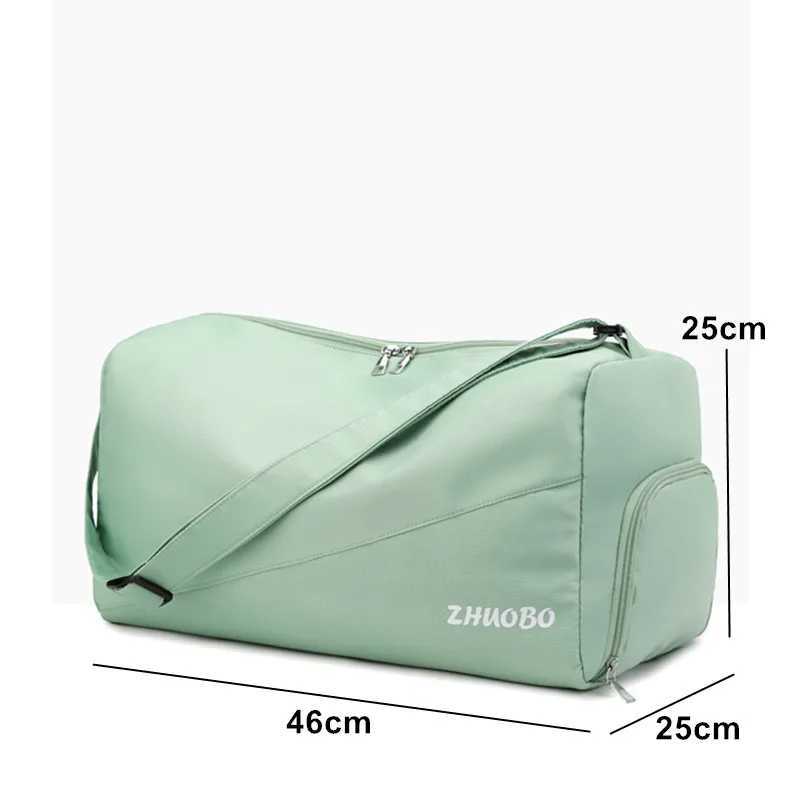 Mens fitness bag travel shoe pocket large waterproof swimming weekend yoga large fitness camping handbag sports women W240906