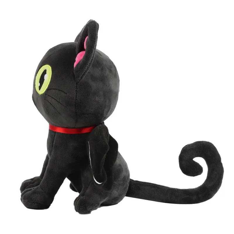 28cm Halloween Black Cat Plush Toy Halloween Black Cat Plush Toy Life Plush Cat Stuffed Animal Toy Halloween Decoration W240821