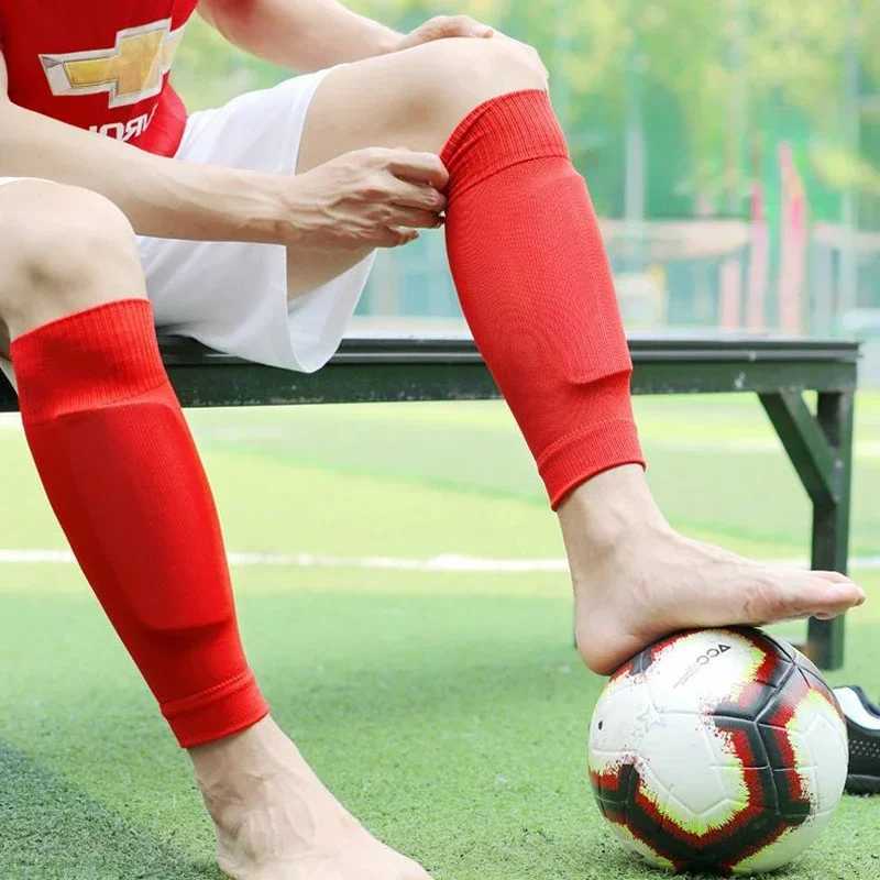 Mens Football Socks Shin Pads Leg Cover Women Grip Cutsocks Football Sock Kids Pressure Socks Children Adult Training Knee Pads Y240906