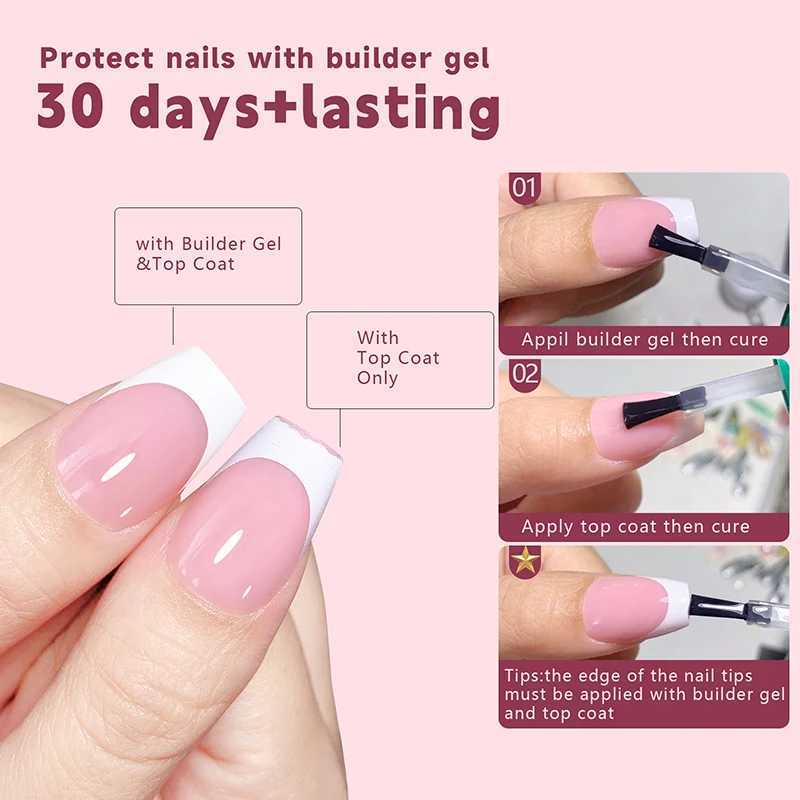 150pcs/set of charming French ballet wearable fake nail tips press nails seamlessly detachable and reusable full set of nail tips W240905