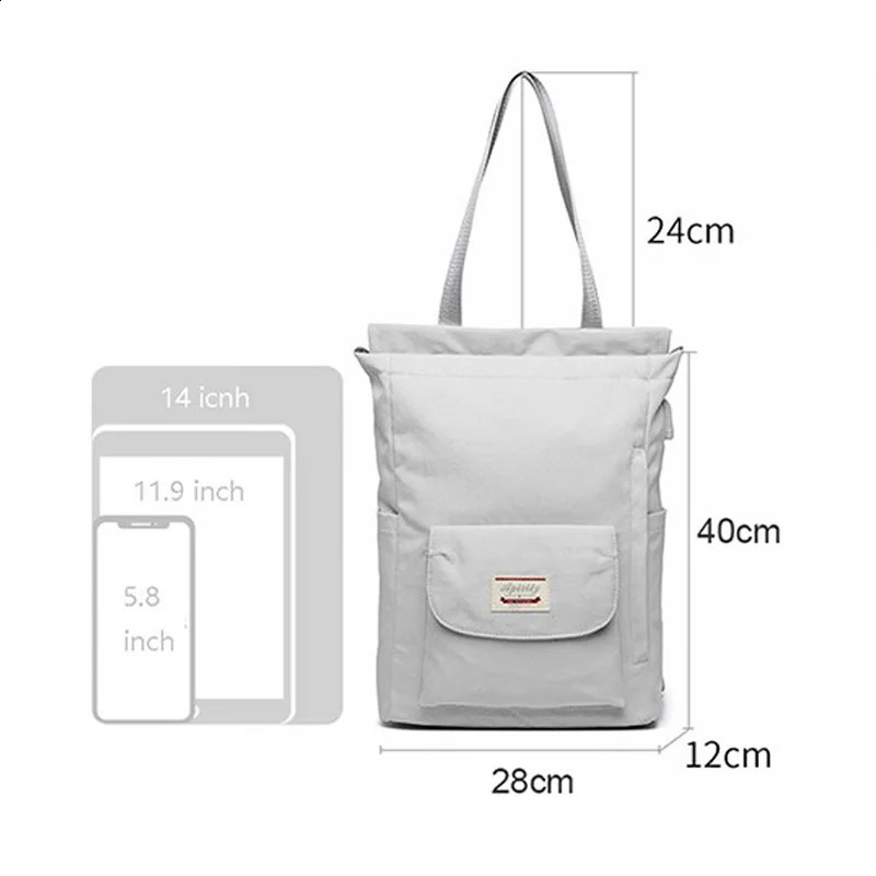 Womens waterproof fashionable laptop backpack 13 133 14 156 inch Korean fashion Oxford canvas USB university 240906