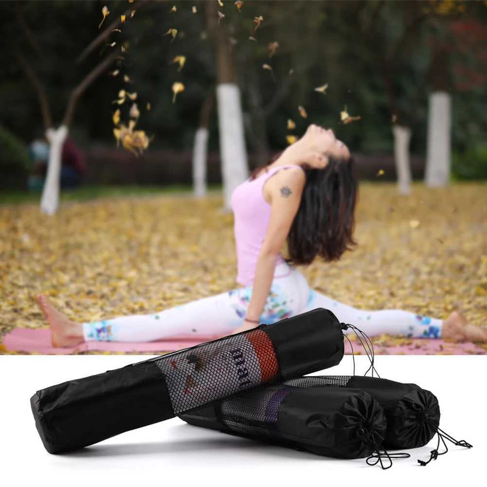 Yoga mat holder shoulder strap single shoulder mesh pull rod yoga bag W240906