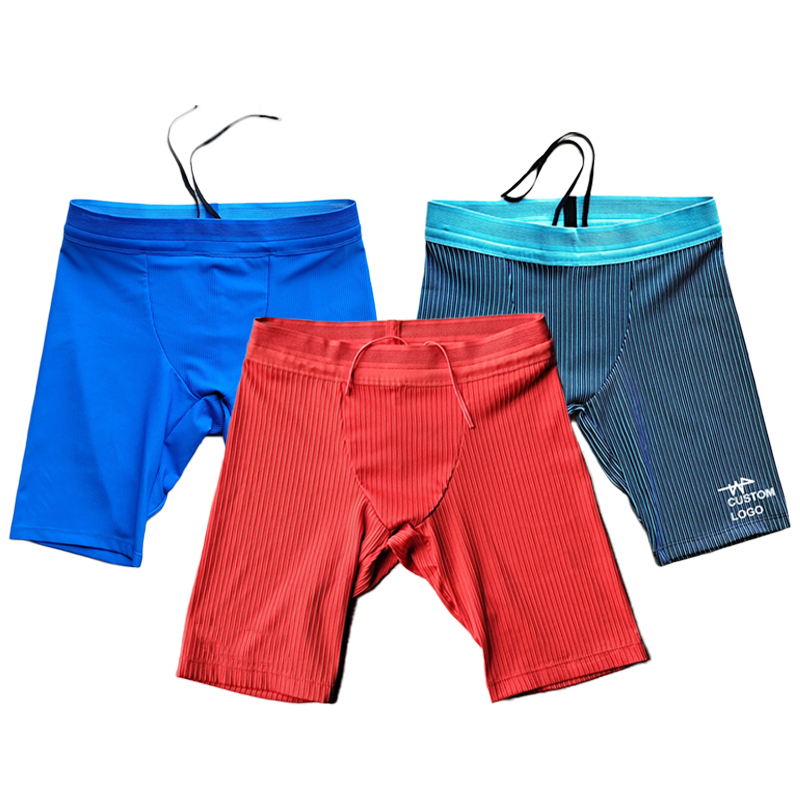 Man Stripe Marathon Elite Version Custom Singlet Running Shorts Track Field Match Seamless Trunk Custom logo