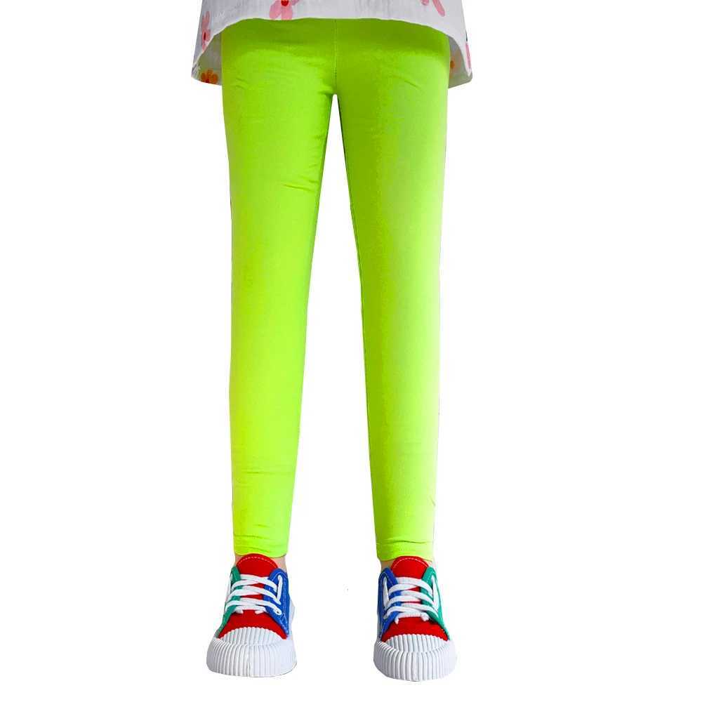 Girls Clothes Spring Leggings 2024 New Kids Pants Girls Milk Silk Slim Tight Pants Summer Candy Color Korean Childrens Pants Y240906