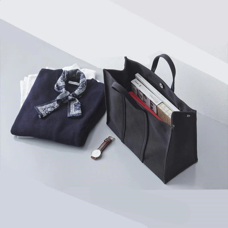 Canvas Bag Female Portable Professional Office College Student Notebook School Backpack briefcase Shopping Handbag 240906