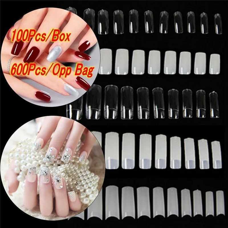 Heallor 100/500 pieces of natural ballet dancers nails fake acrylic full cover press handmade fake nails art tips DIY salon for fake nails W240905