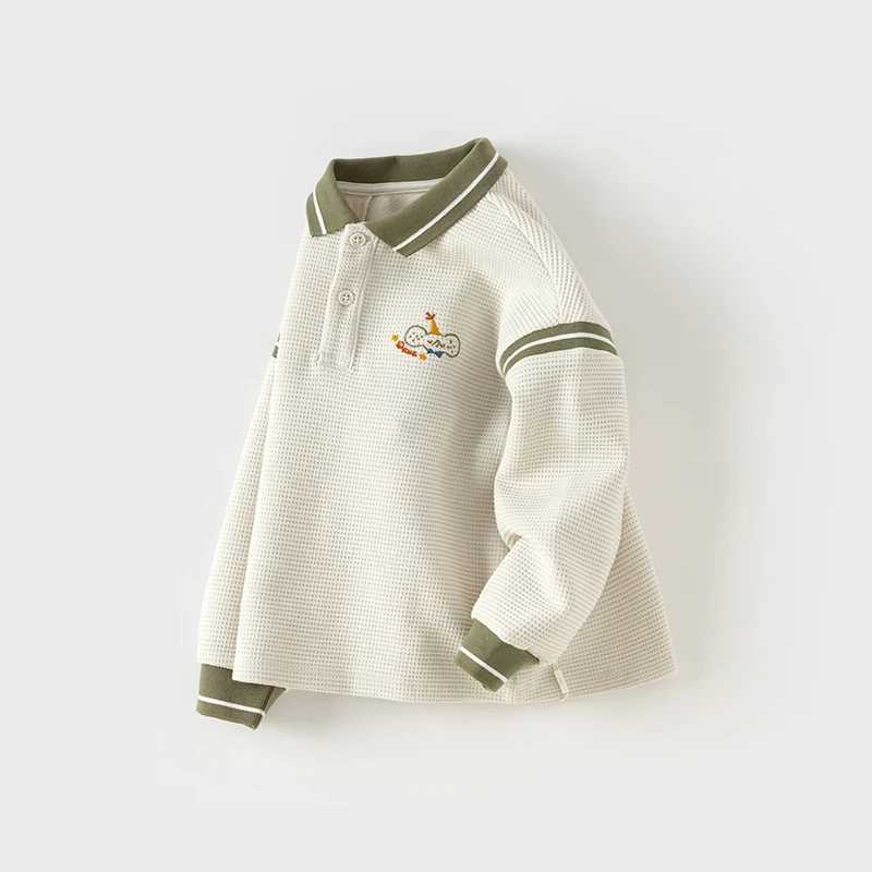 Dave Bella 2024 New Spring Clothes Boys Baby Polo Shirt Children Top Fashion Casual Long Sleeves Cool Undershirt DB1248096 Y240906