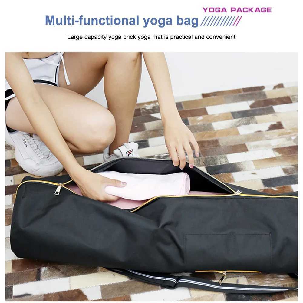 Portable 80cm Oxford cloth yoga mat bag wear-resistant yoga mat bag adjustable carrier bag foldable fitness bag W240906