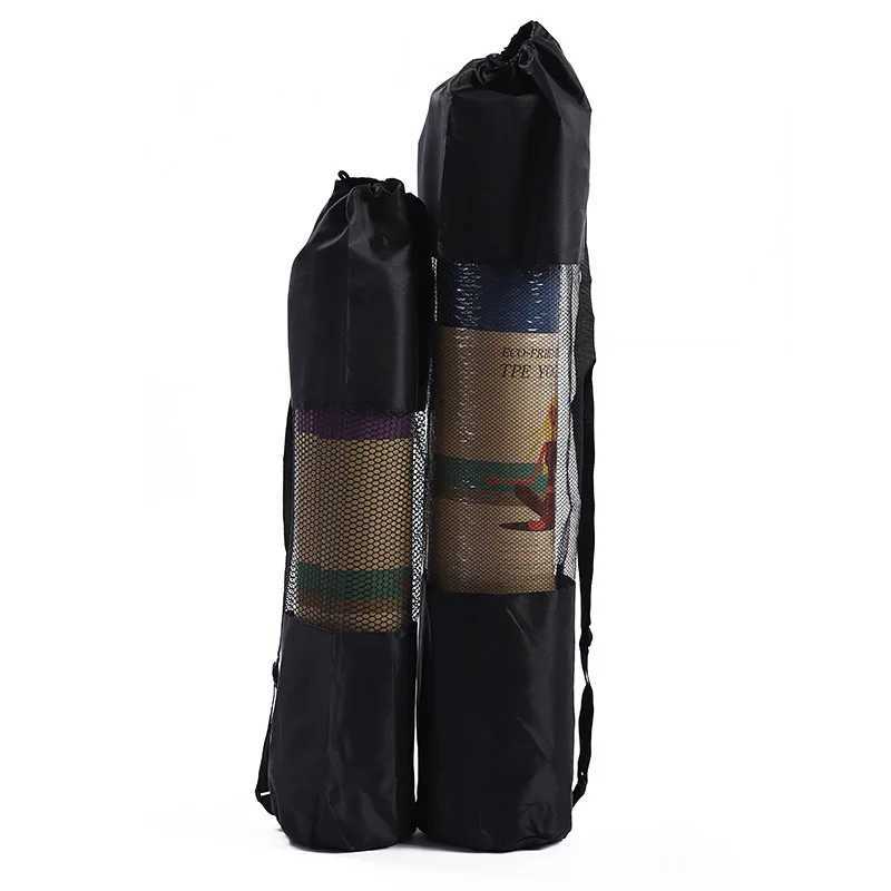 Portable yoga canvas waterproof mesh bag storage Oxford cloth shoulder bag yoga mat storage W240906