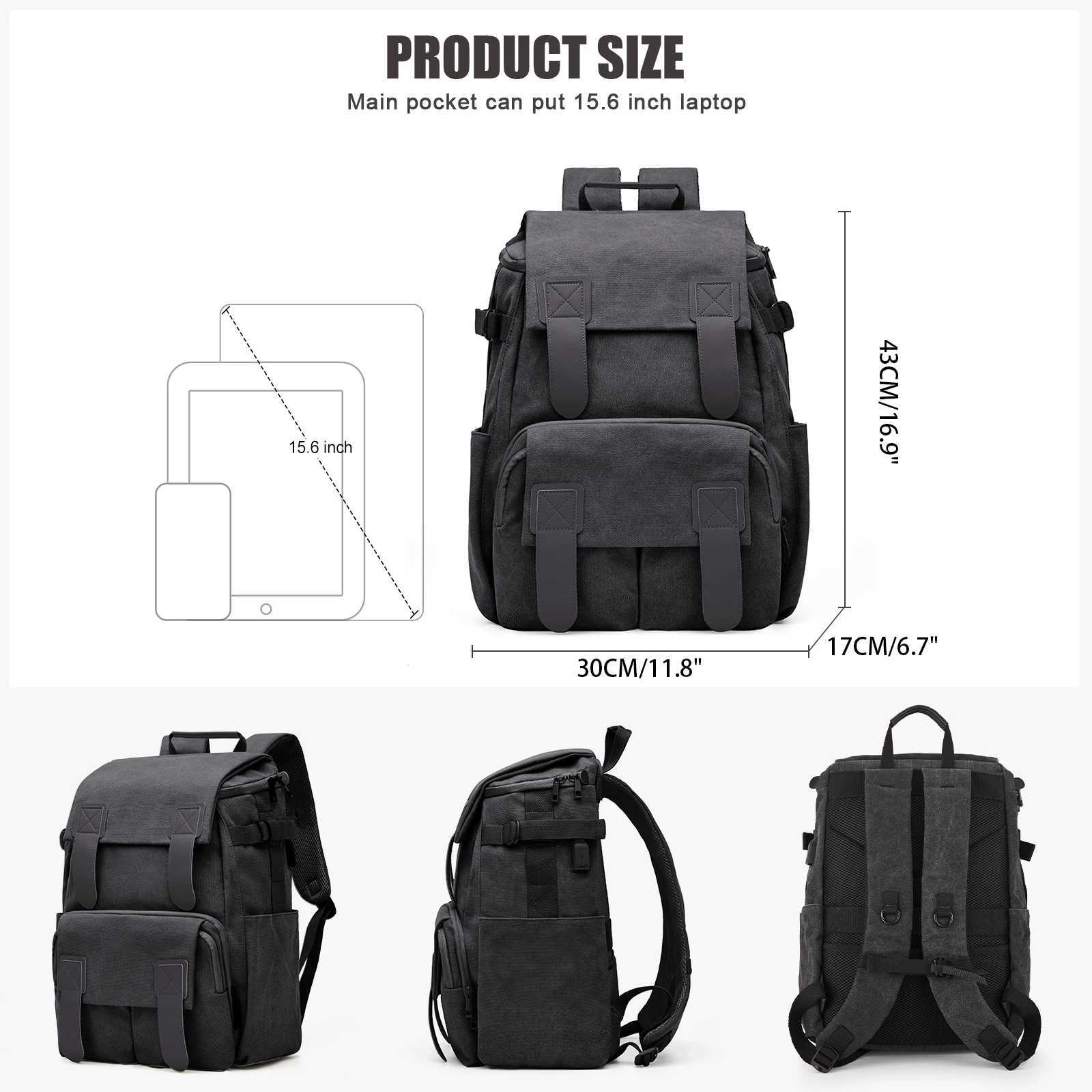 Camera Bag for Men Travel Backpack College Waterproof Laptop Women Fashion Business Work Casual Hiking 240906