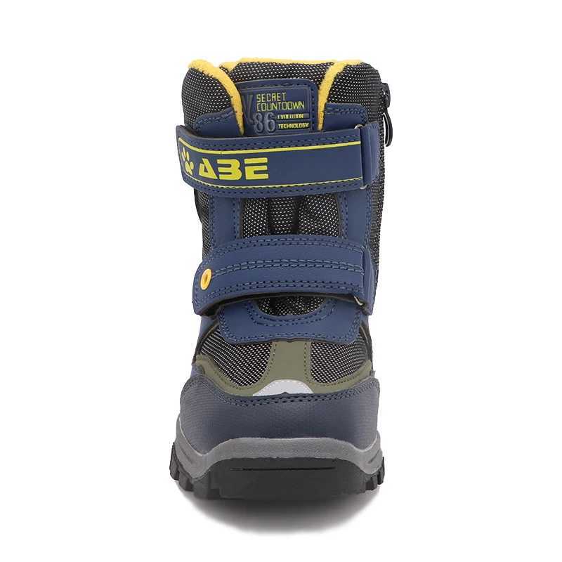 Cute eagle Boys Winter Boots New Waterproof Warm Wool Mid-Calf Children Snow Boots Kids Winter Plush Rubber Boots EU 27-32 M240906