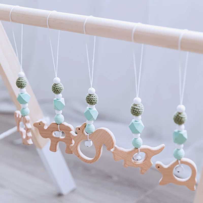 1 set of games gym wooden teeth Nordic room decoration rattlesnake baby toys baby toys hammocks baby beds baby beds W240815