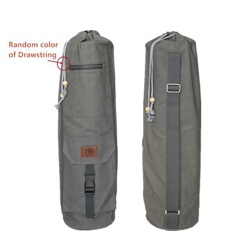 1 piece of cotton canvas yoga bag large capacity storage bag portable yoga mat bag W240906