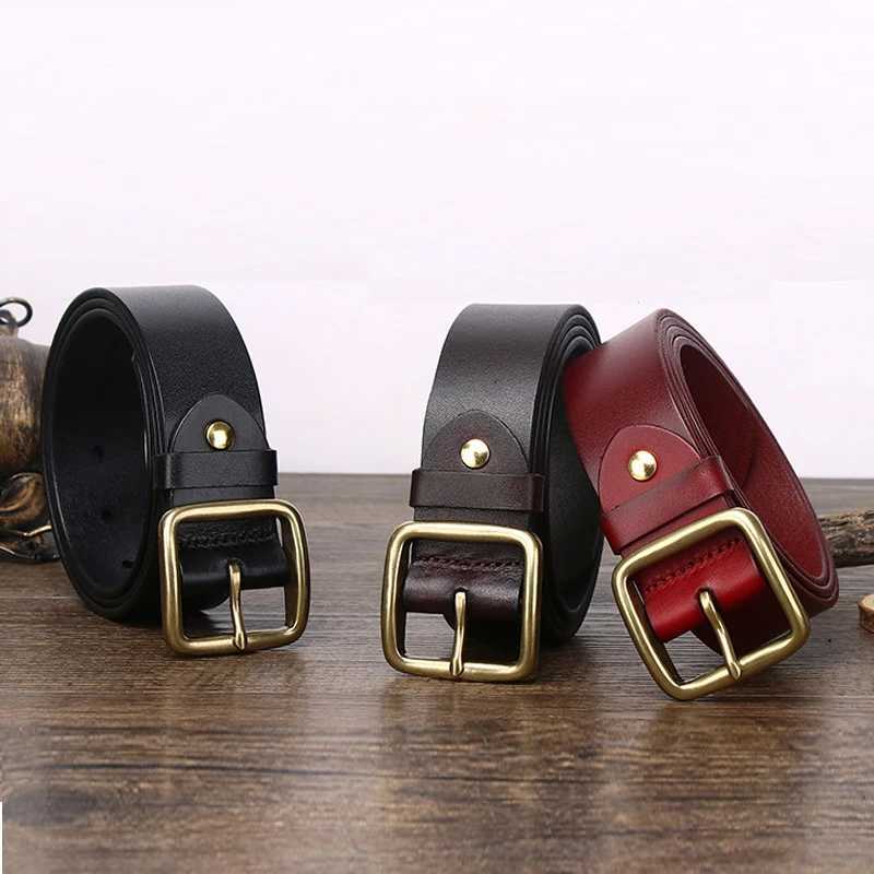 Mens leather belt top casual high-quality belt retro design pin buckle leather belt fashionable original denim W240905