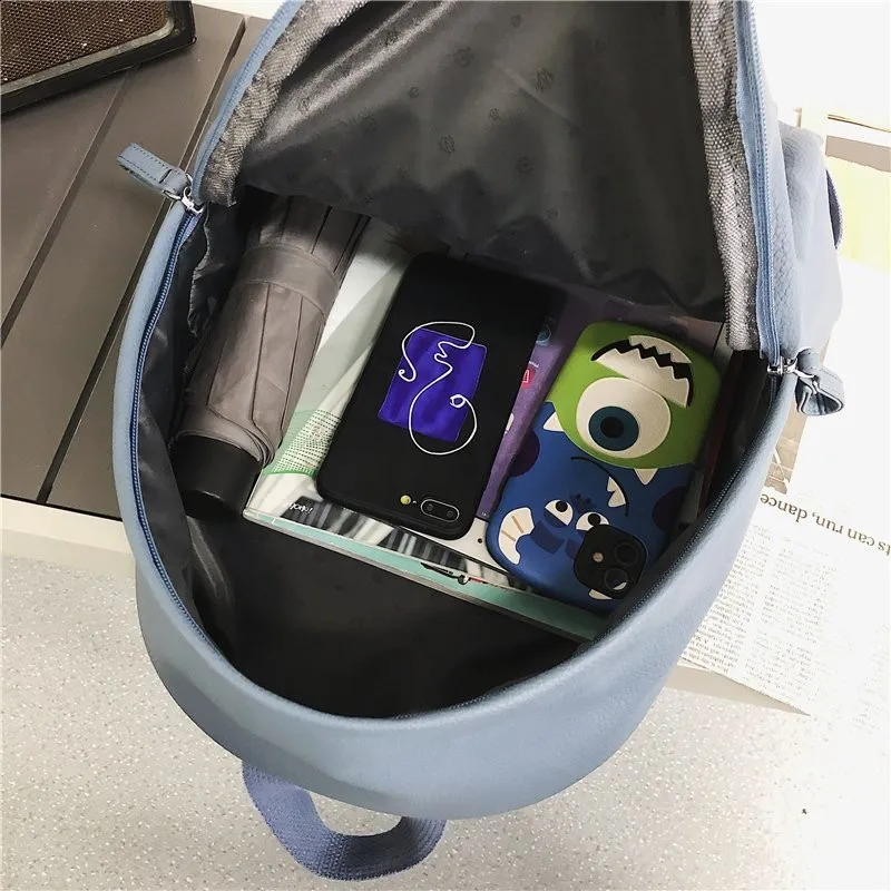 Fashion Backpack Laptop Shoulder Bag PU Leather Travel Womens University Student Teenage Girl 240906