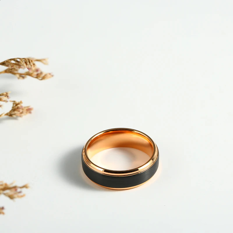 Classic Wedding Bands For Women Men Couples Tungsten Carbide Rose Gold For Engagement Ring anillo tungsteno pareja boda 4/6/8mm 240905