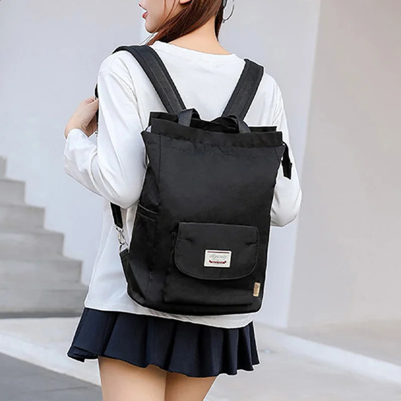 Womens waterproof fashionable laptop backpack 13 133 14 156 inch Korean fashion Oxford canvas USB university 240906