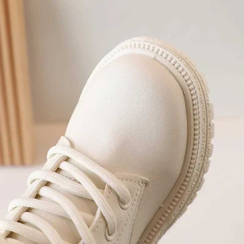Children Fashion Short Boots Boys Girls Ankle Boots Solid Color Breatheable Simple Autumn Winter Kids Leather Snow Boots M240906