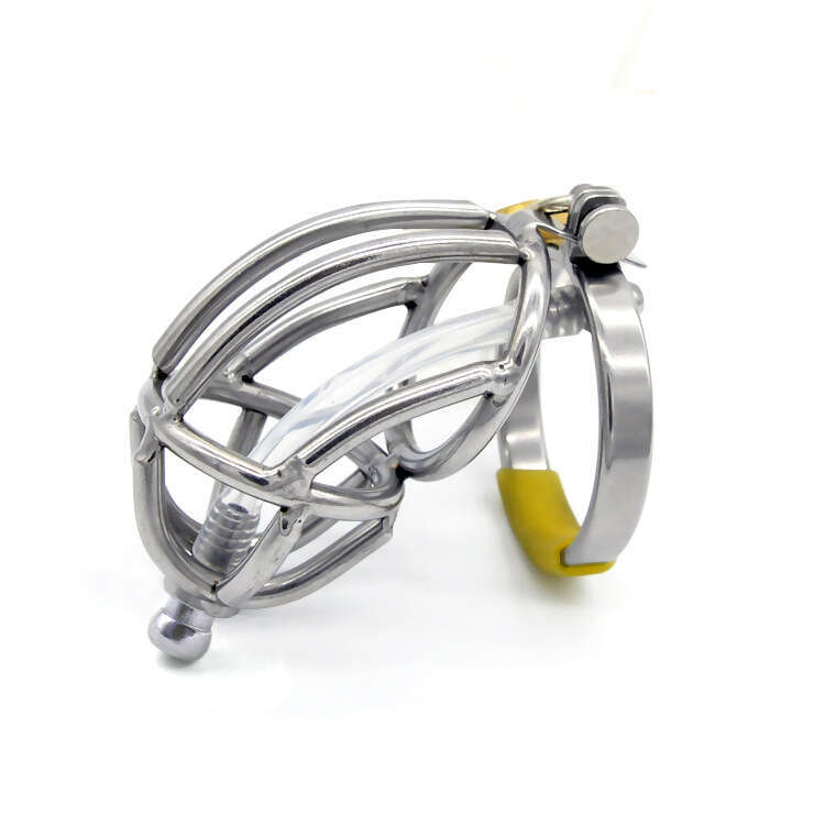 Prison Bird Authentic Men's CB6000 Stainless Steel Chastity Device Metal Strap Catheterization Tube A143