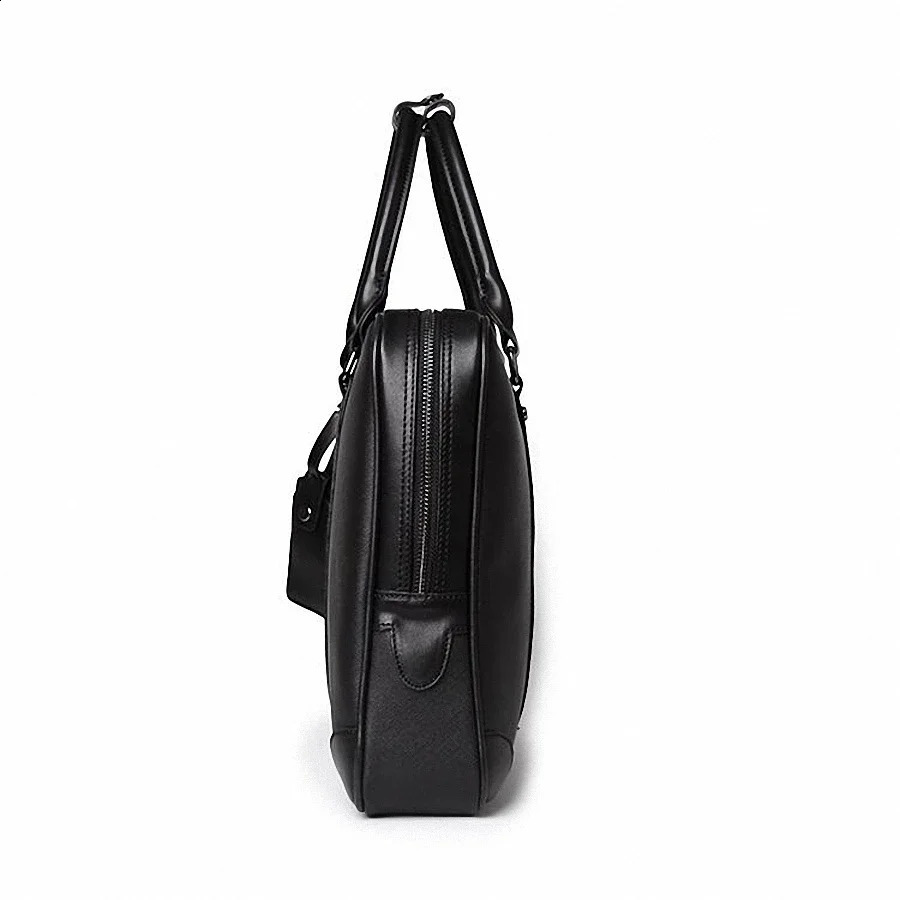 Simple n mens notebook handbag soft PU leather fashionable business briefcase messenger bag 240906