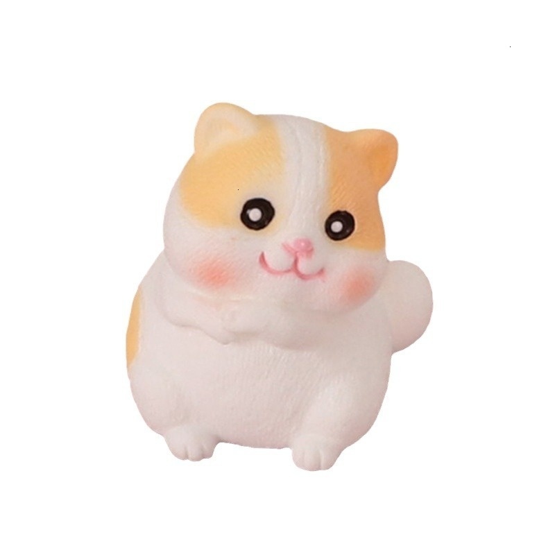 Cartoon mini kitten, cat food, bath basin, miniature scene, resin creative crafts, office desktop ornaments