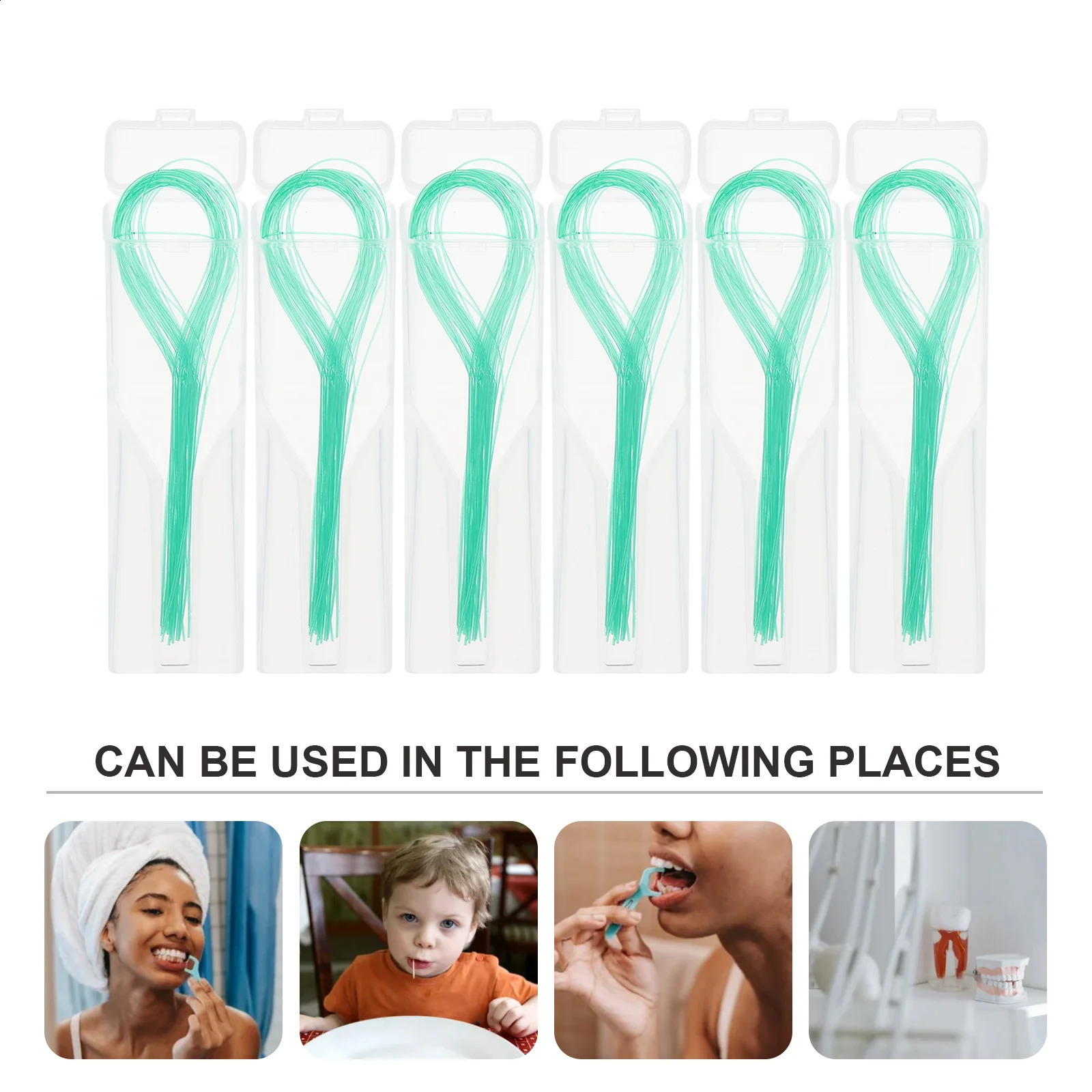 6 Boxes Floss Threader Thread Braces Dental Floss Threader Flossers Retainer Threaders Reusable Nylon Supplies 240905