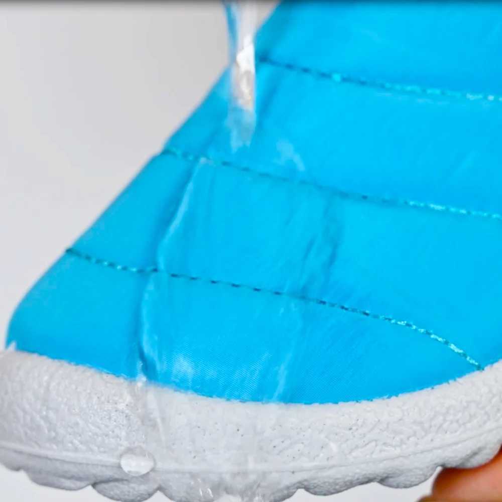 Childrens Snow Boots Waterproof Winter Children Sneakers Sntislip Ankel Boots Casual Warm Fur Children Shoes Slip On Shoes M240906