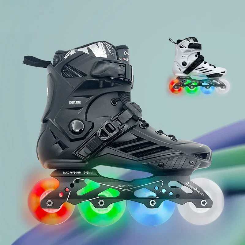 Inline Roller Skates 3 wheels Roller Skates Shoes Men Speed Skates Adult Racing Speed Skating H240906