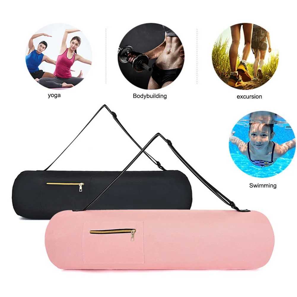 Portable 80cm Oxford cloth yoga mat bag wear-resistant yoga mat bag adjustable carrier bag foldable fitness bag W240906