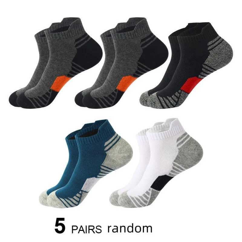 5 Pairs High Quality Men Sock Cotton Short Socks for Male Low-Cut Ankle socks Breathable Summer Casual Soft Sports Socks EU38-45 Y240906