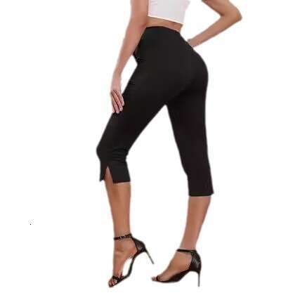 2024 New Underpants Style Fashion Women's Casual Solid Color Seven Part Pants