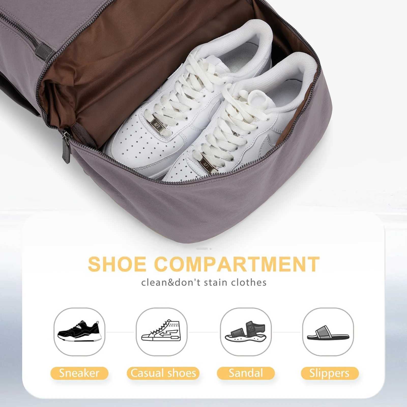 Fashion Woman s Large Capacity Backpack Laptop Bag Travel Backpack School Bags Girl Portable with Shoe Compartment 240906