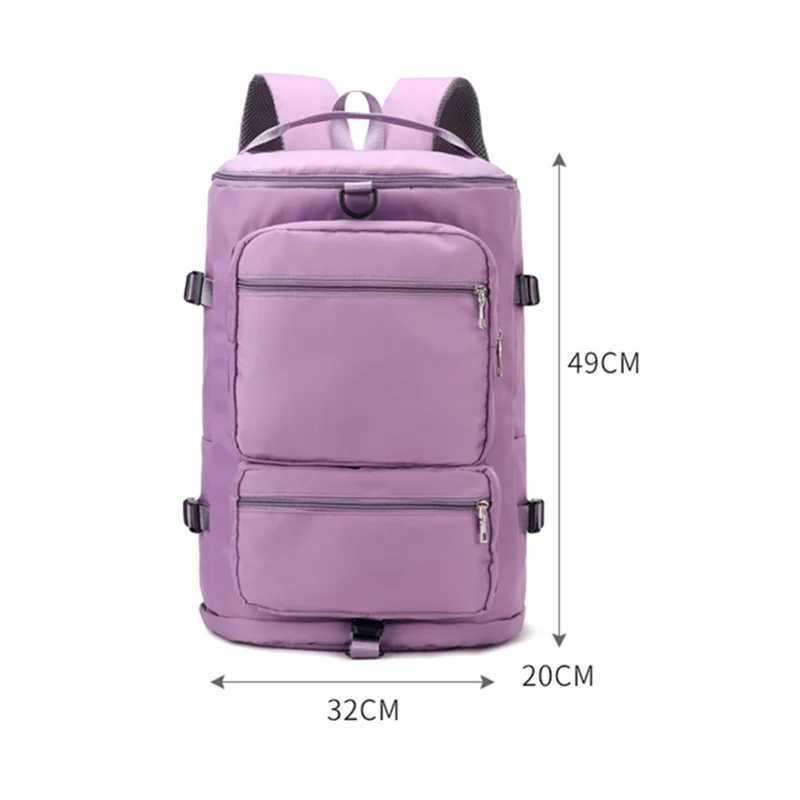 Large capacity fitness bag womens travel bag leisure weekend travel backpack dry wet separation exercise yoga bag cross body bag W240906