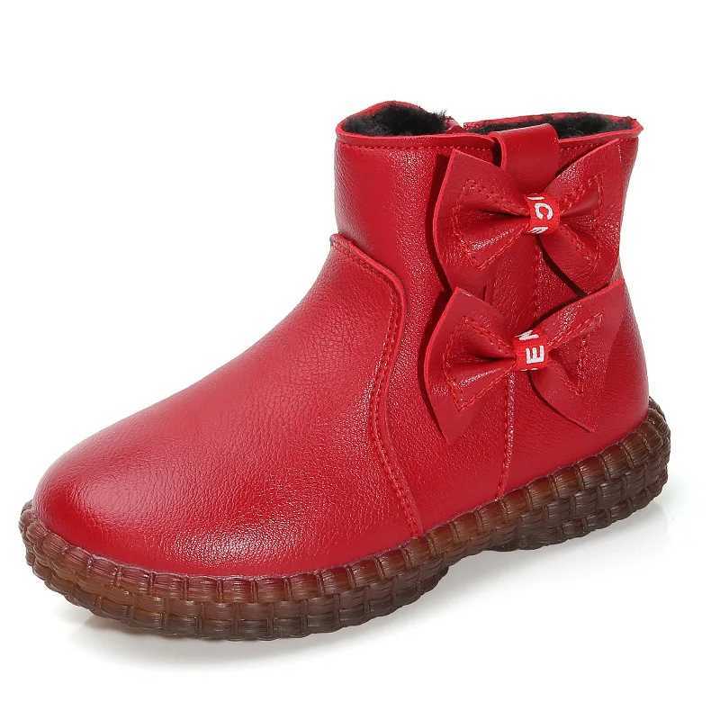 Autumn Winter Warm plush Girls Boots Kids snow boots Children Winter Boots Princess shoes red pink 2 3 4 5 6 7 8 9 10T M240906