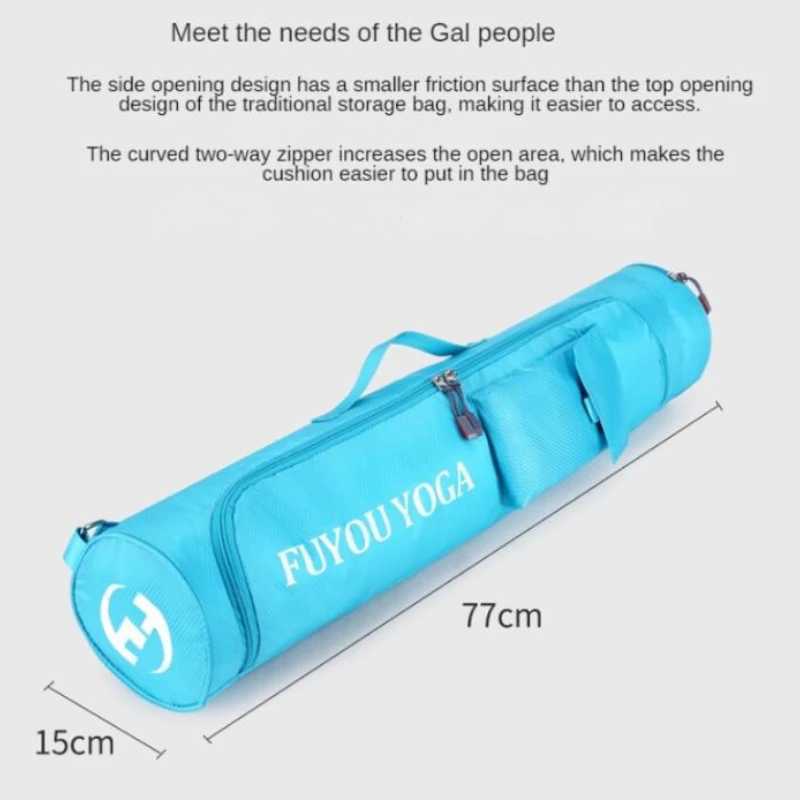 Multi functional large capacity yoga mat storage bag womens lightweight nylon cloth bag sports and fitness yoga bag W240906