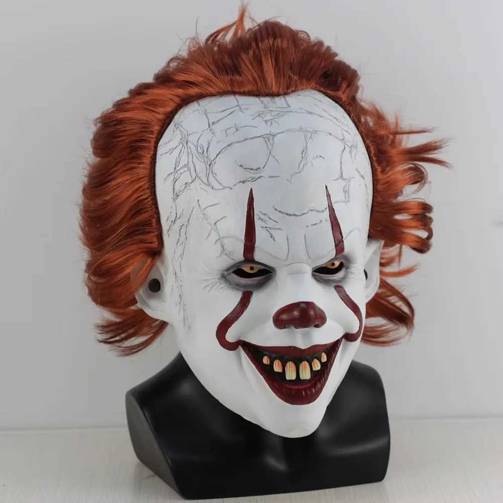 Designer Creepy Pennywise Joker Mask Cosplay Horror Evil Demon Clown gift set Killers Latex Helmet Halloween Carnival Party Costume Props Gifts Decora