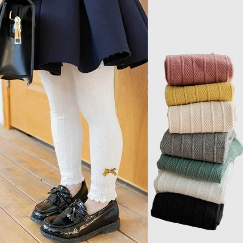 Spring Autumn Baby Pants Newborn Girls Leggings Striped Cotton Princess Pants Kids Children School Uniform Leggings Tights Y240906