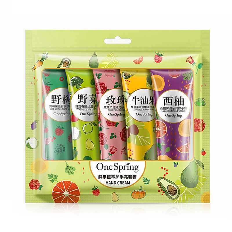 5pcs BIOAQUA Plant Fruit Sakura Hand Cream Sets Moisturizing Handcream Set Hand Care Nourishing Anti Chap Skin Care for Hands M240906