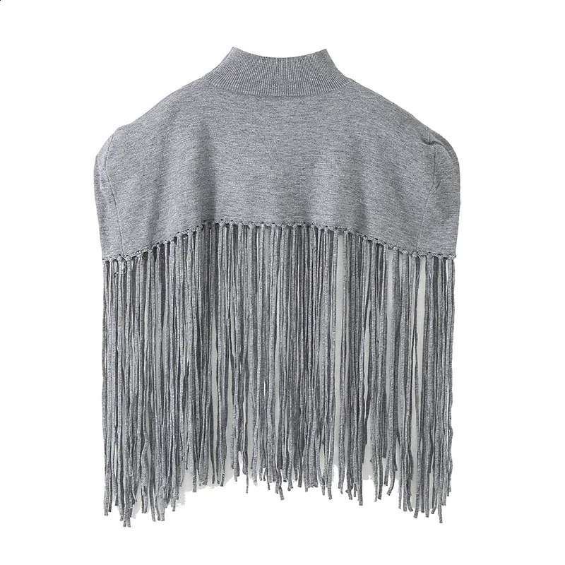 Womens Tassel Open Coat Edge Raincoat Solid Coat Bohemian Shawl 240904