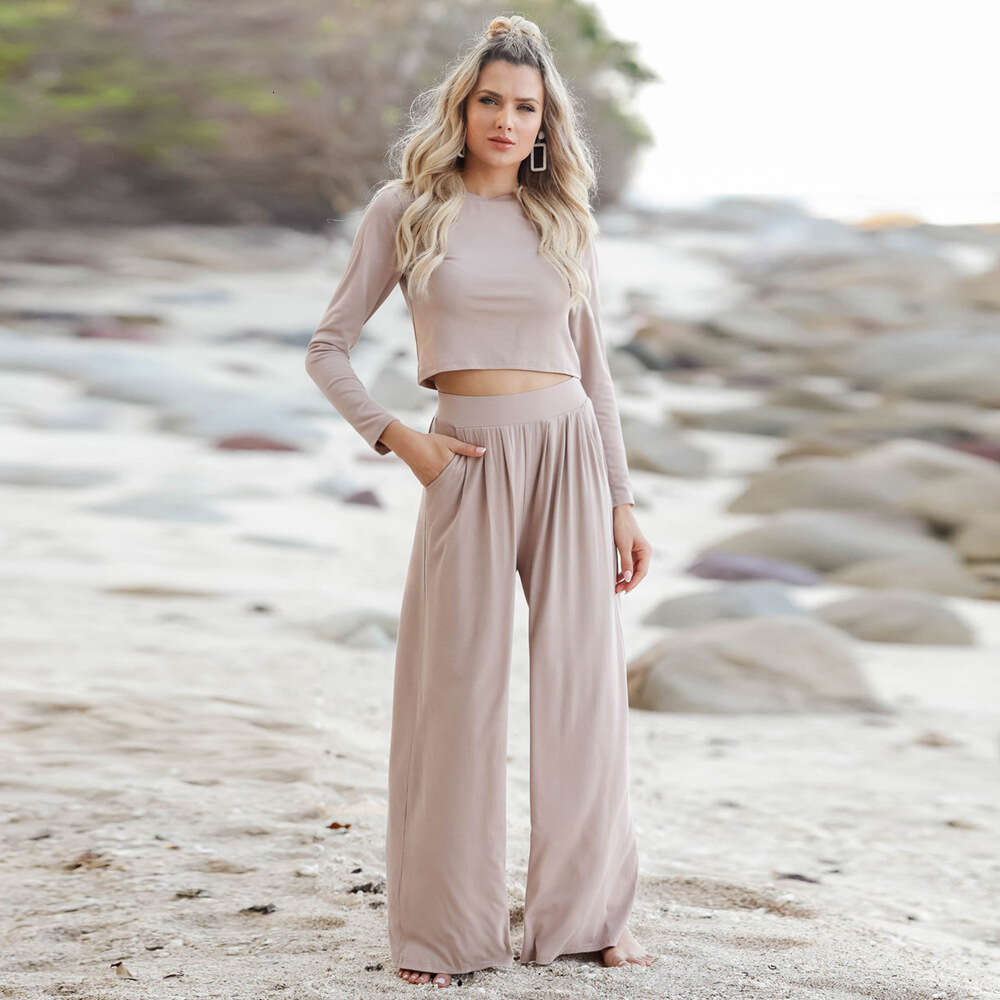Fashion Casual 2024 Autumn/Winter New Long Sleeve T-shirt+Pants Two Piece Set Large Women's Wear
