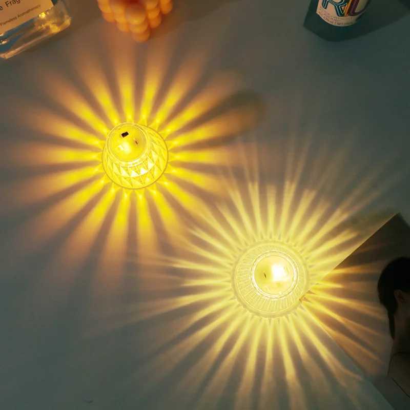 Creative Reflection Atmosphere Small Desk Lamp Crystal Night Light Bedroom Light Atmospheric Light Childrens Gift W240816